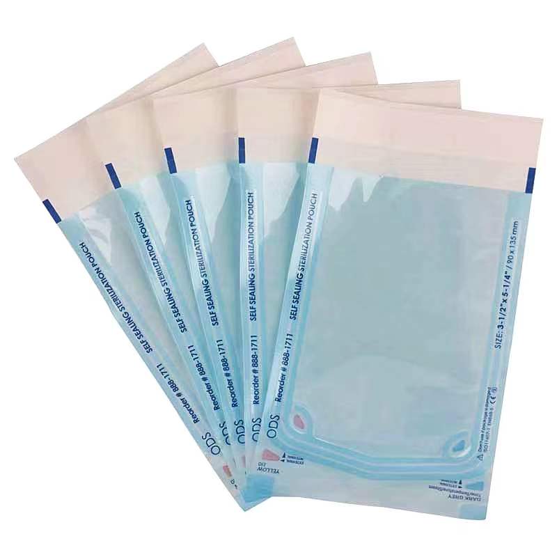 Medical self sealing sterilization pouch