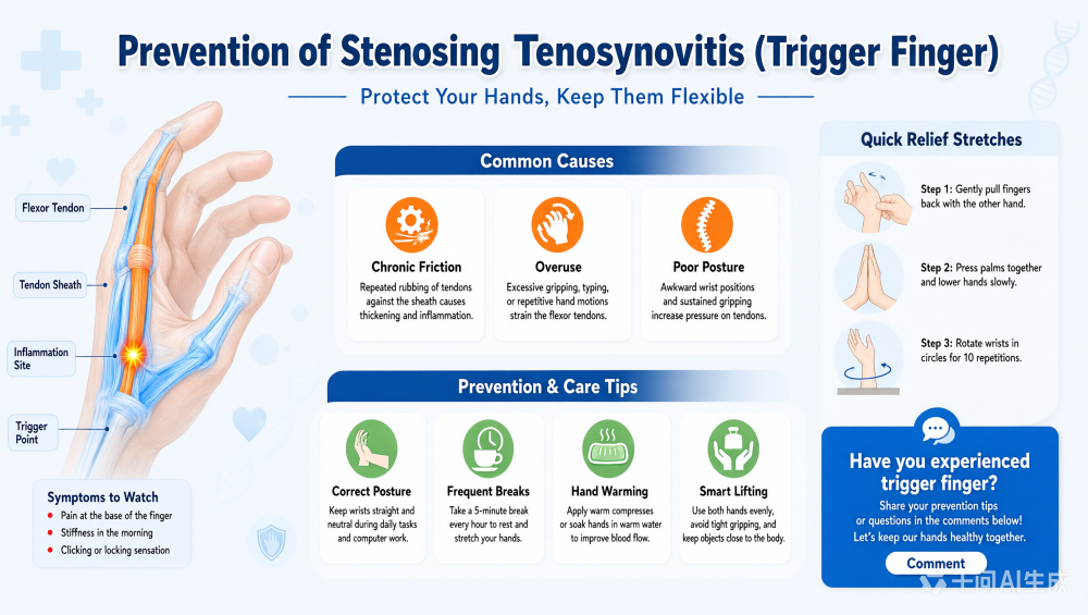 Causes and Prevention of Stenosing Tenosynovitis